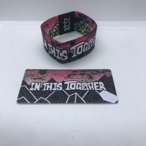Medium ZOX Strap IN THIS TOGETHER Wristband with Card Reversible Free Shipping